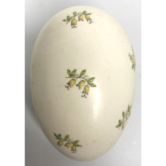 Vintage Ceramic Floral Print Decorative Easter Egg SKU PB188-12 - Picture 2 of 3